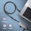 AXAGON BUCM32-CF10AB Kabel przedłużacz Gen2 USB-C - USB-C, 1m, 5A, 20Gbps, PD 240W, oplot, czarny